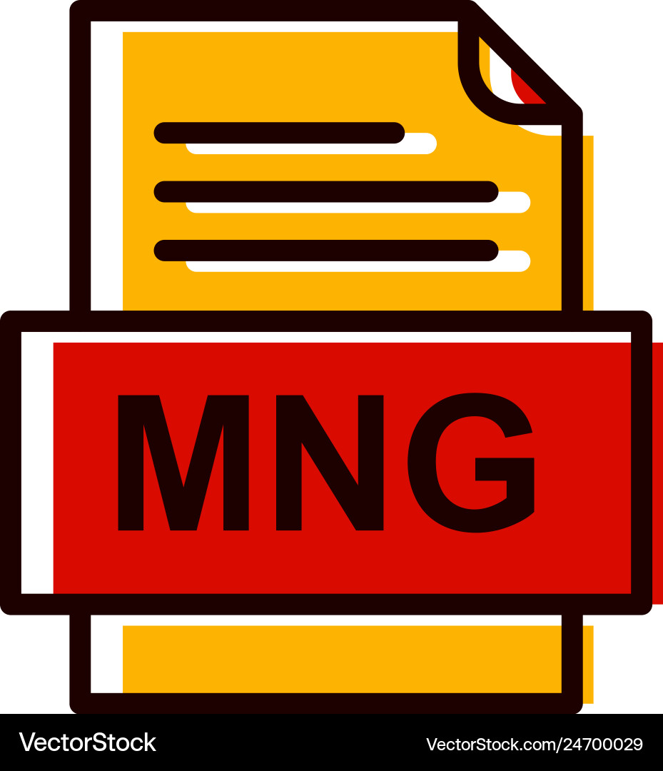 Mng file document icon vector image