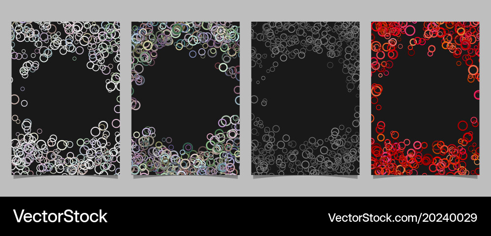 Random circle background round brochure border vector image