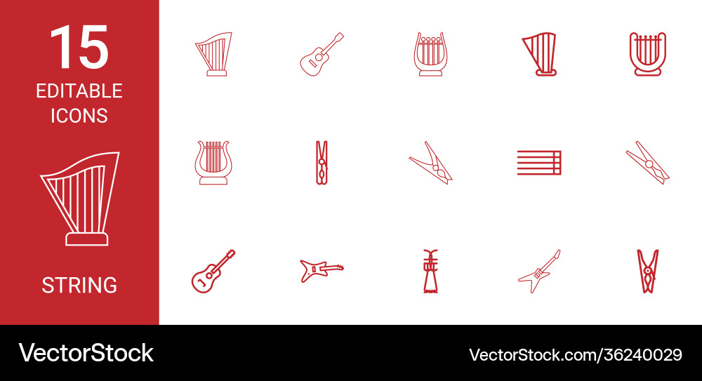 String icons vector image