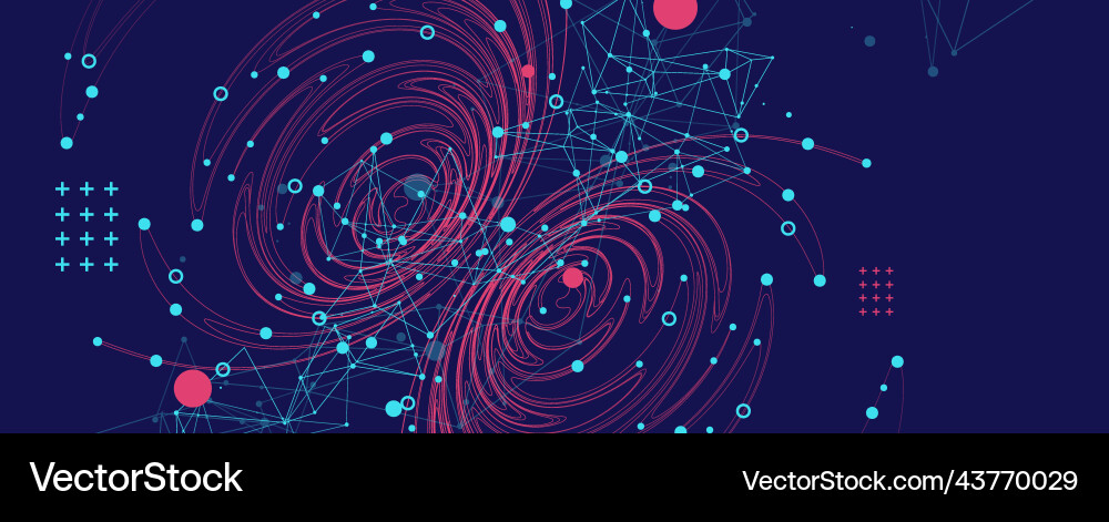 Template for science and technology presentation Vector Image