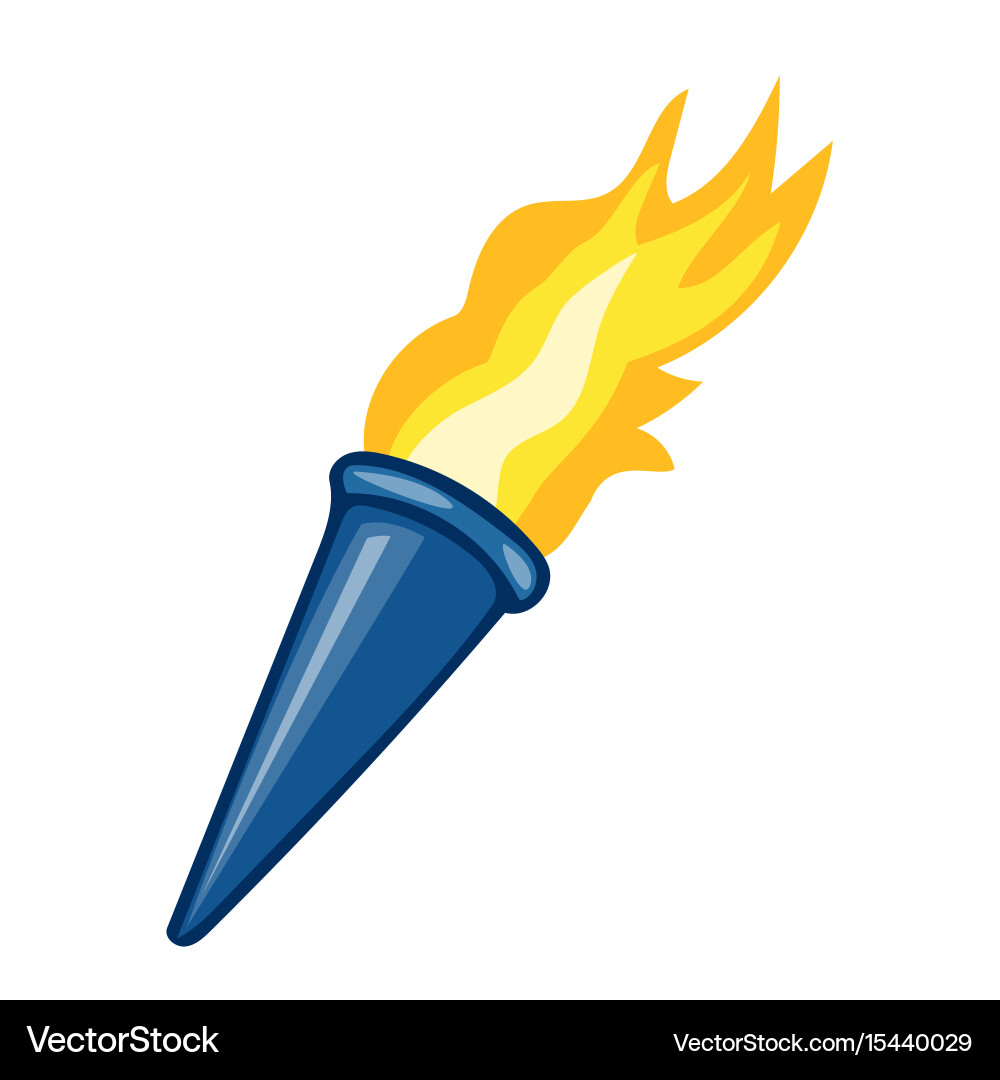 Torch isolated vector image