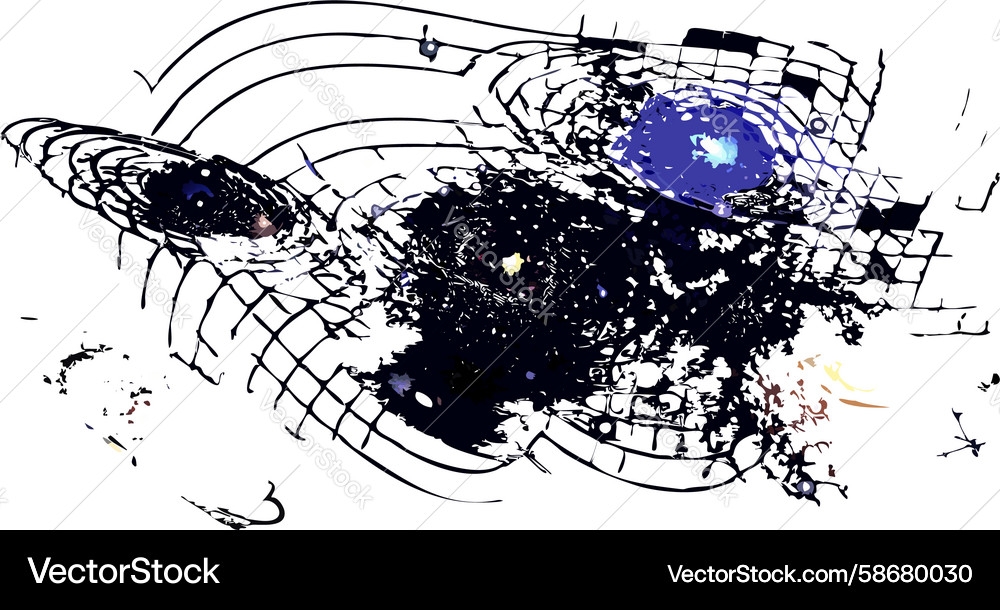 Abstract quantum connections dynamic tech network Vector Image