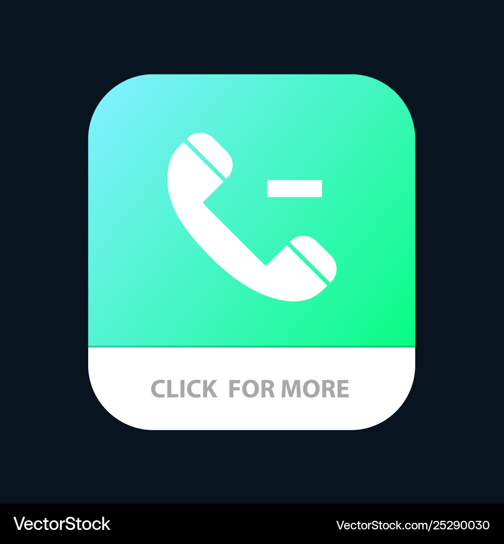 Call contact delete mobile app button android Call contact delete mobile app button android vector image