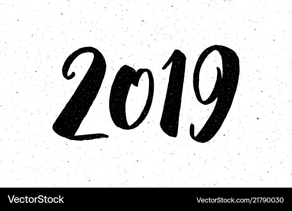 Calligraphy for 2019 new year of the pig vector image