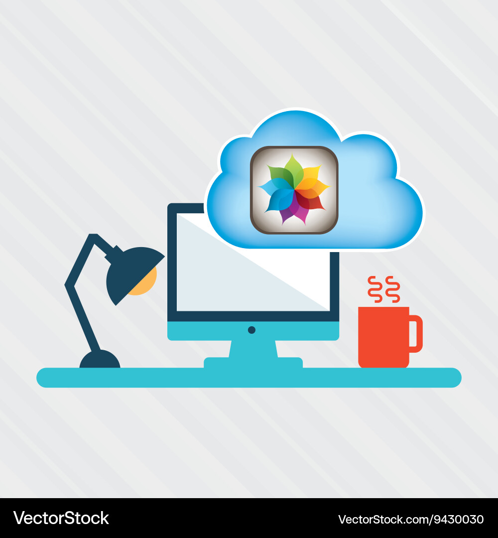 Cloud computing design Vector Image