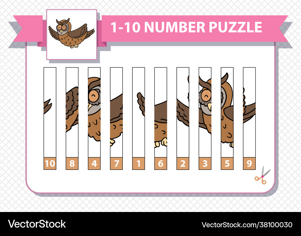 Counting number puzzle with cartoon rocket from 1 Counting number puzzle with cartoon rocket from 1 vector image