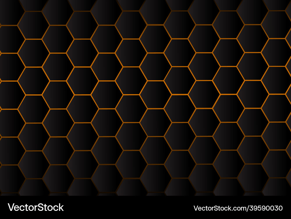 Dark Hexagon Tech Pattern vector image
