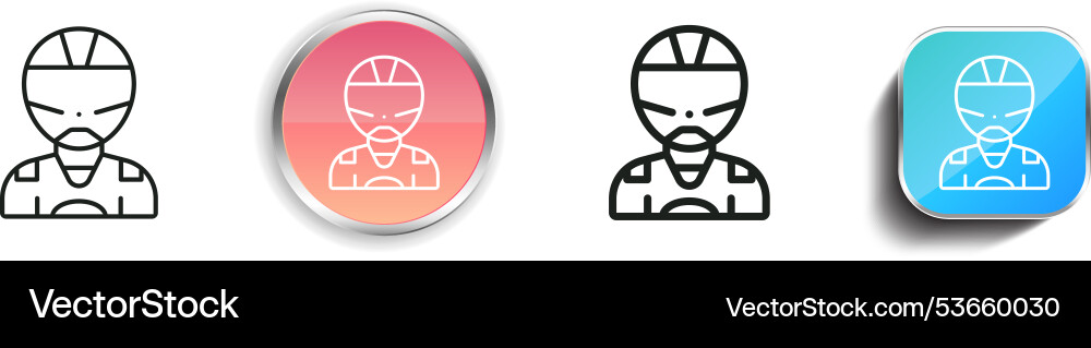 Driver icon thin linear regular and button style Driver icon thin linear regular and button style vector image