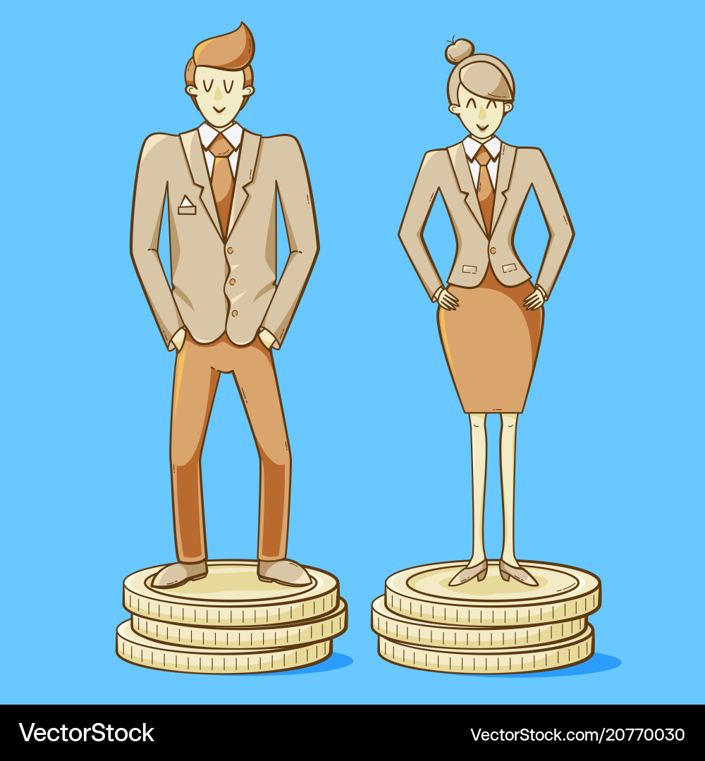 Equal Pay for Equal Work Vector Image