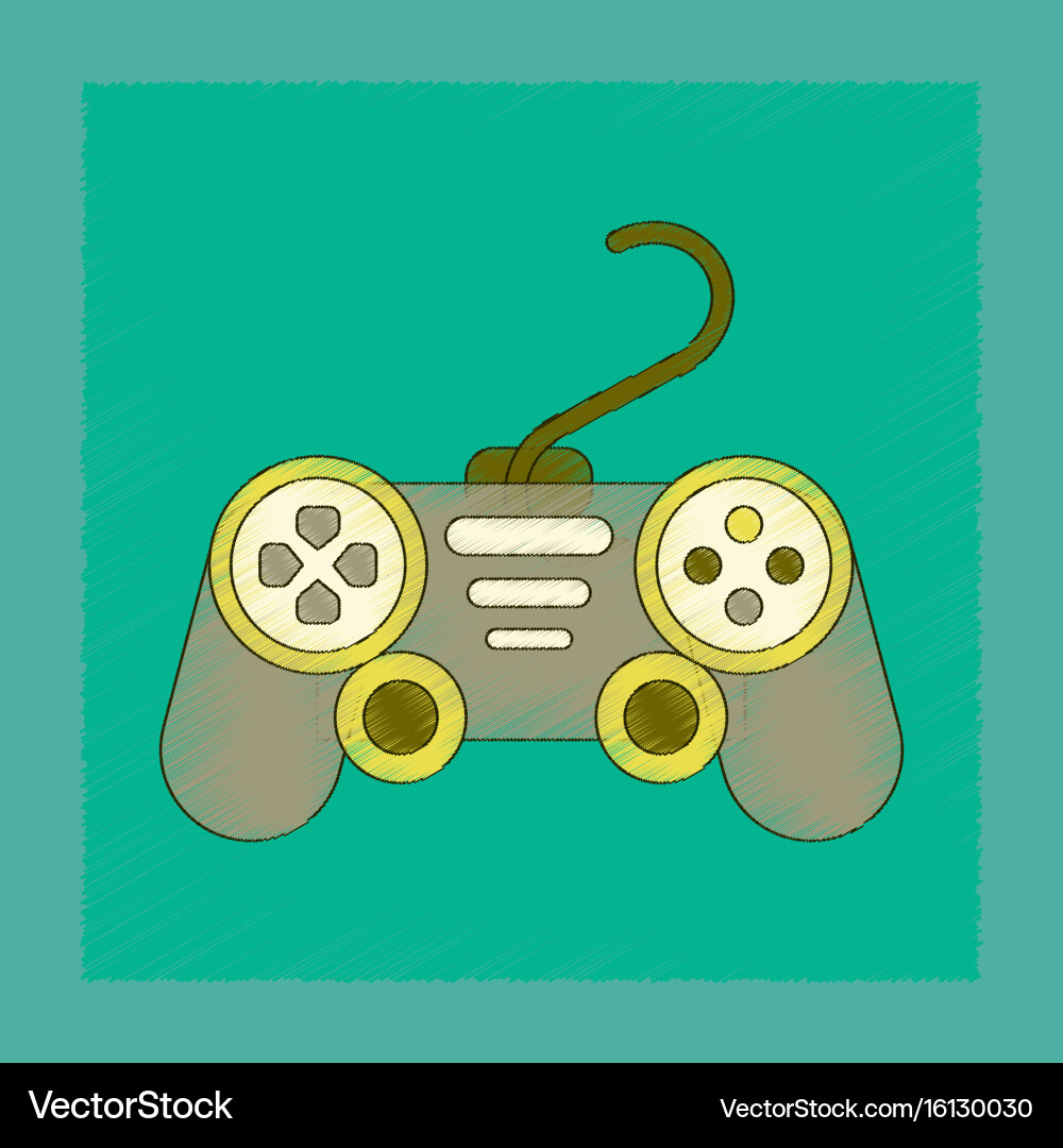 Flat shading style icon game joystick Vector Image