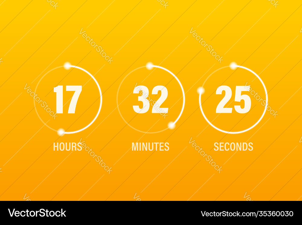 Flip countdown clock counter timer time Flip countdown clock counter timer time Vector Image