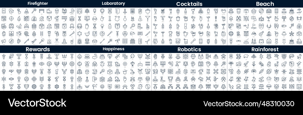 Linear style icons pack in this bundle include Linear style icons pack in this bundle include vector image