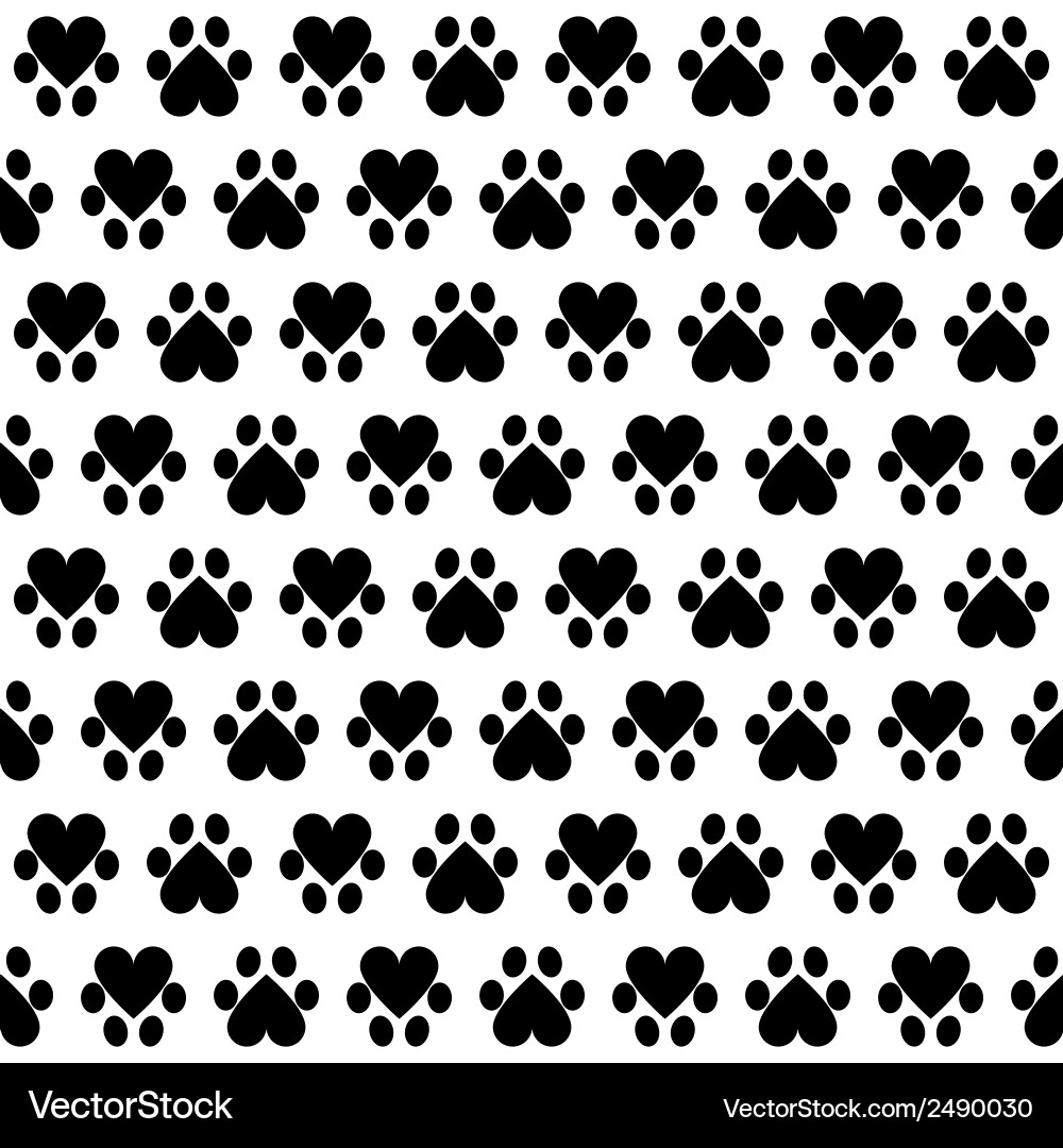Paw Print Pattern vector image