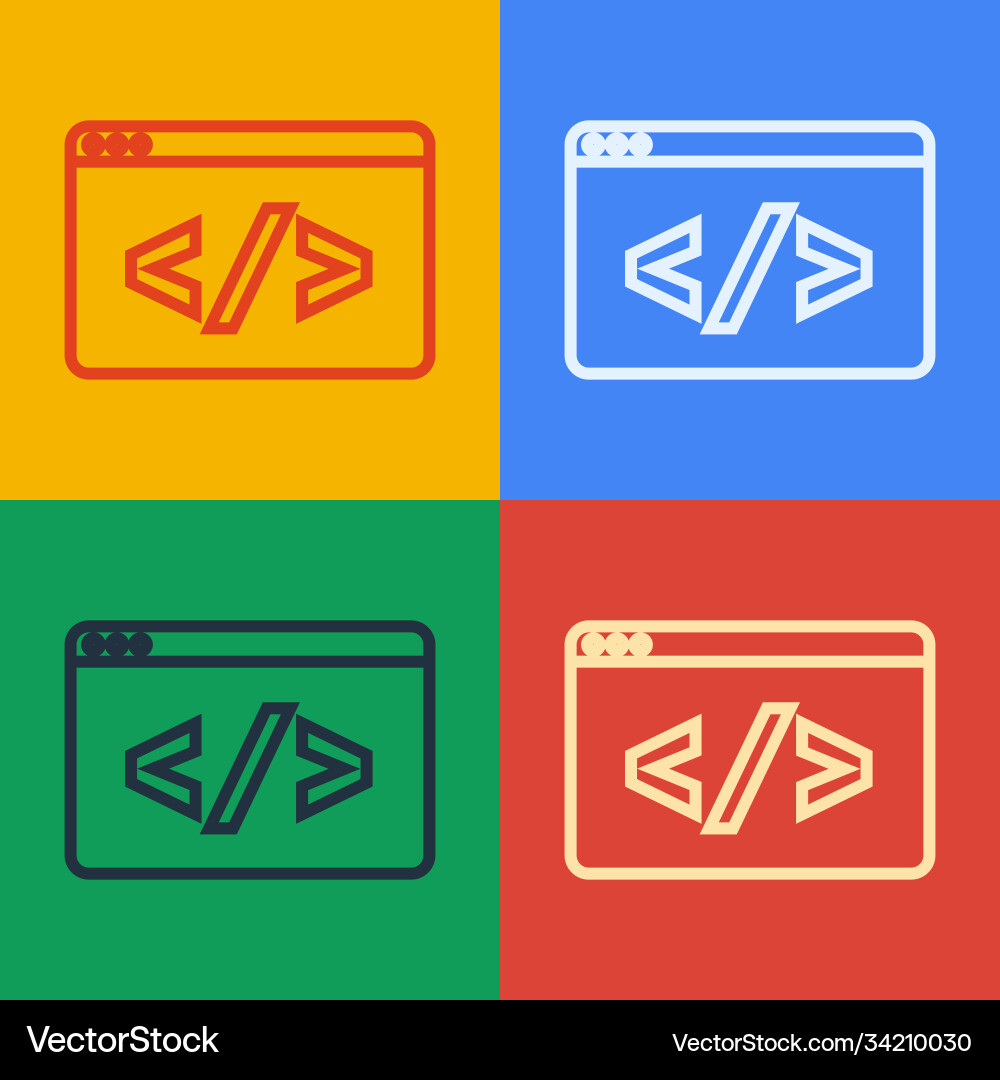 Pop Art Line Web Design und Frontend Entwicklung Pop Art Line Web Design und Frontend Entwicklung vektorbild