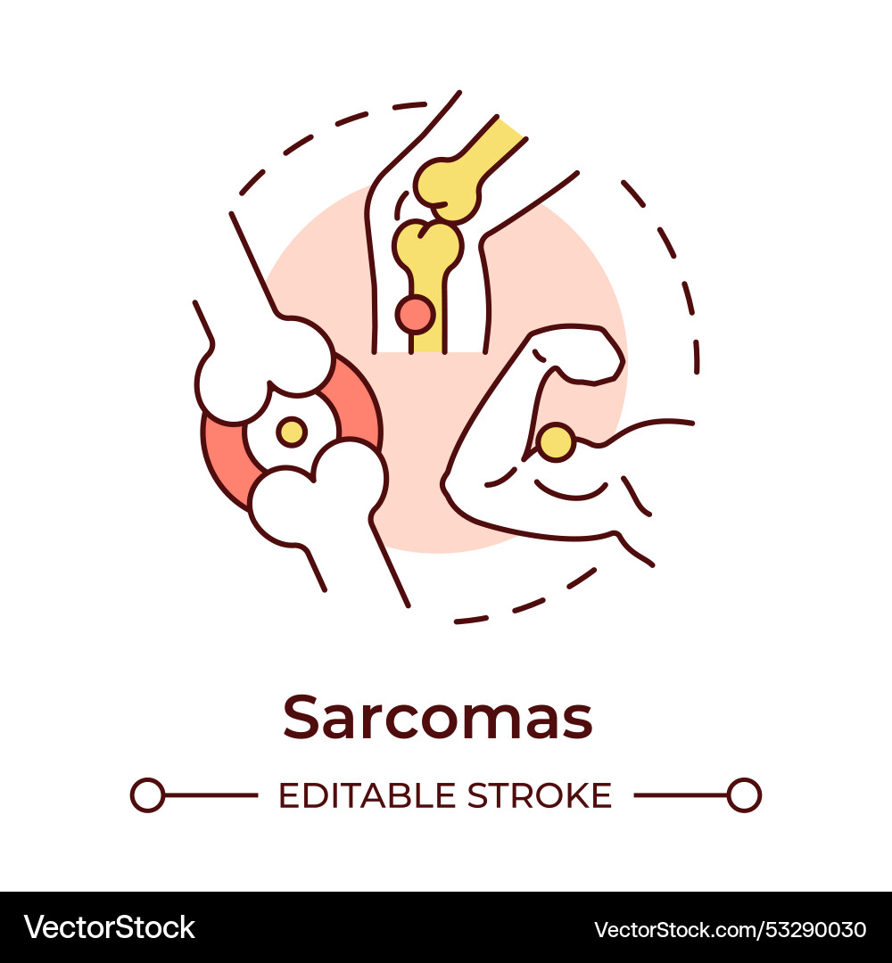 Sarcoma multi color concept icon Sarcoma multi color concept icon vector image