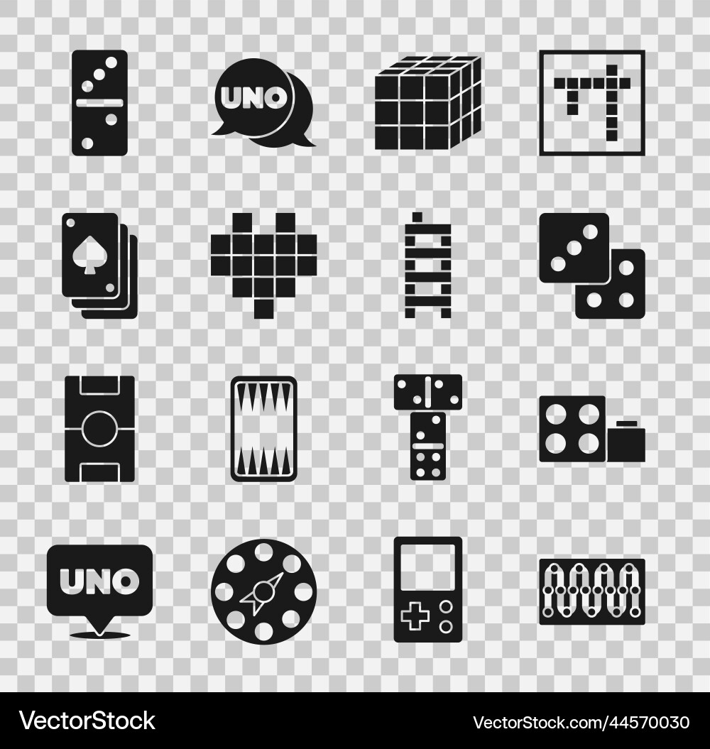Set board game toy building block bricks vector image