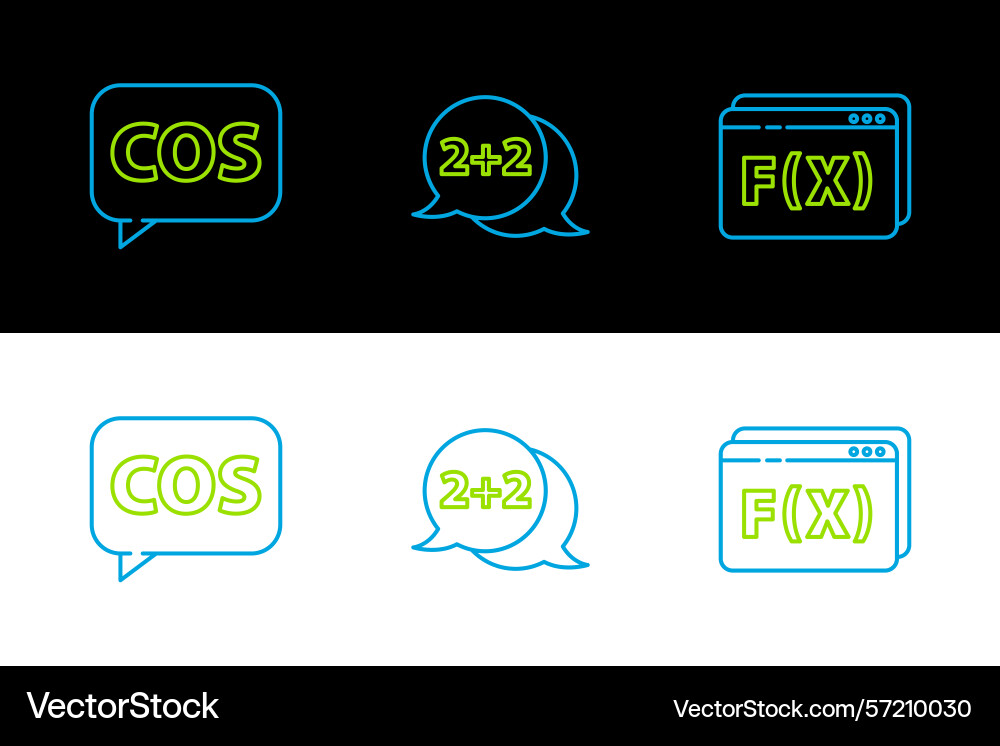 Set line function mathematical symbol mathematics Set line function mathematical symbol mathematics vector image