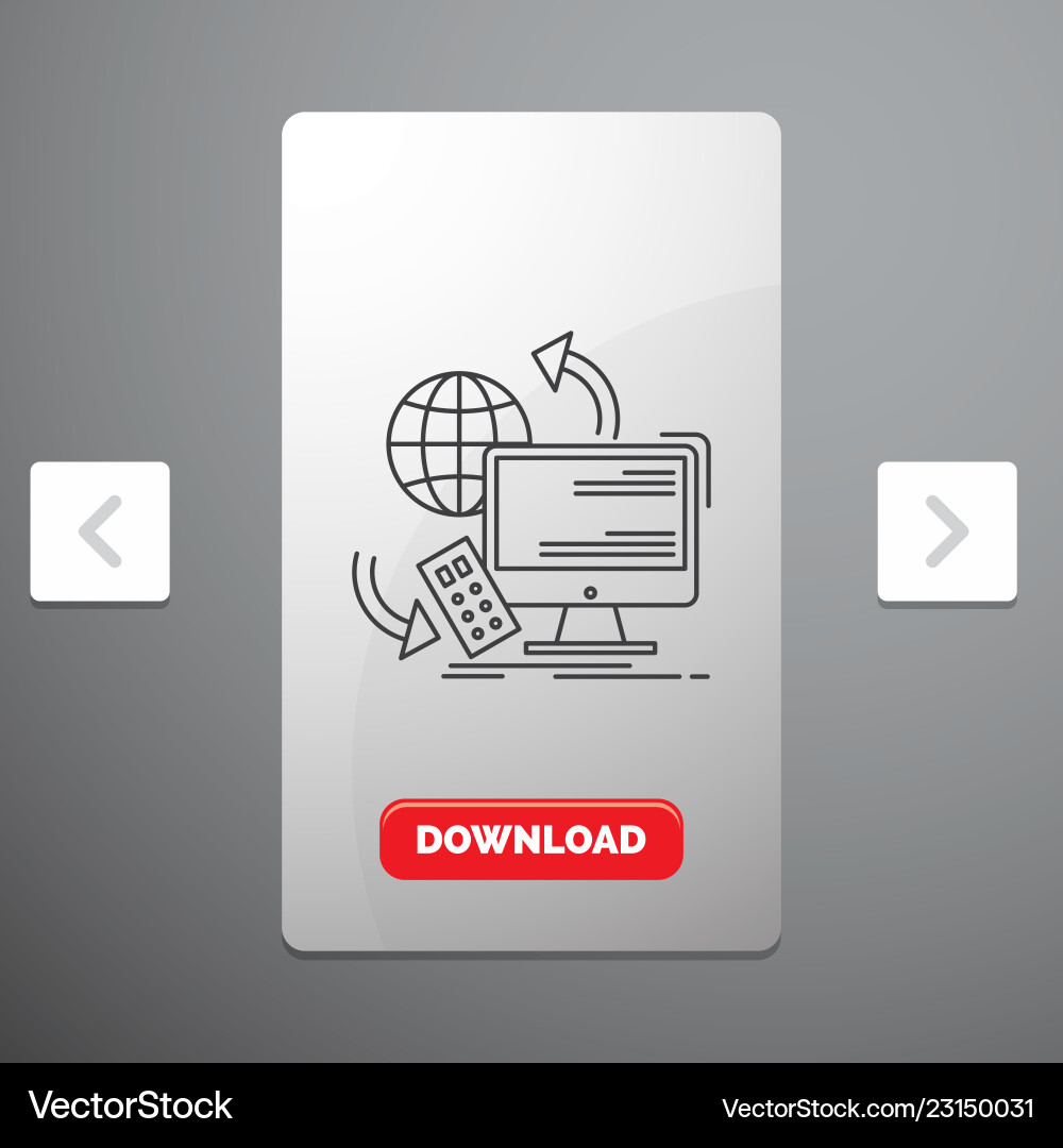 Access control monitoring remote security line Vector Image