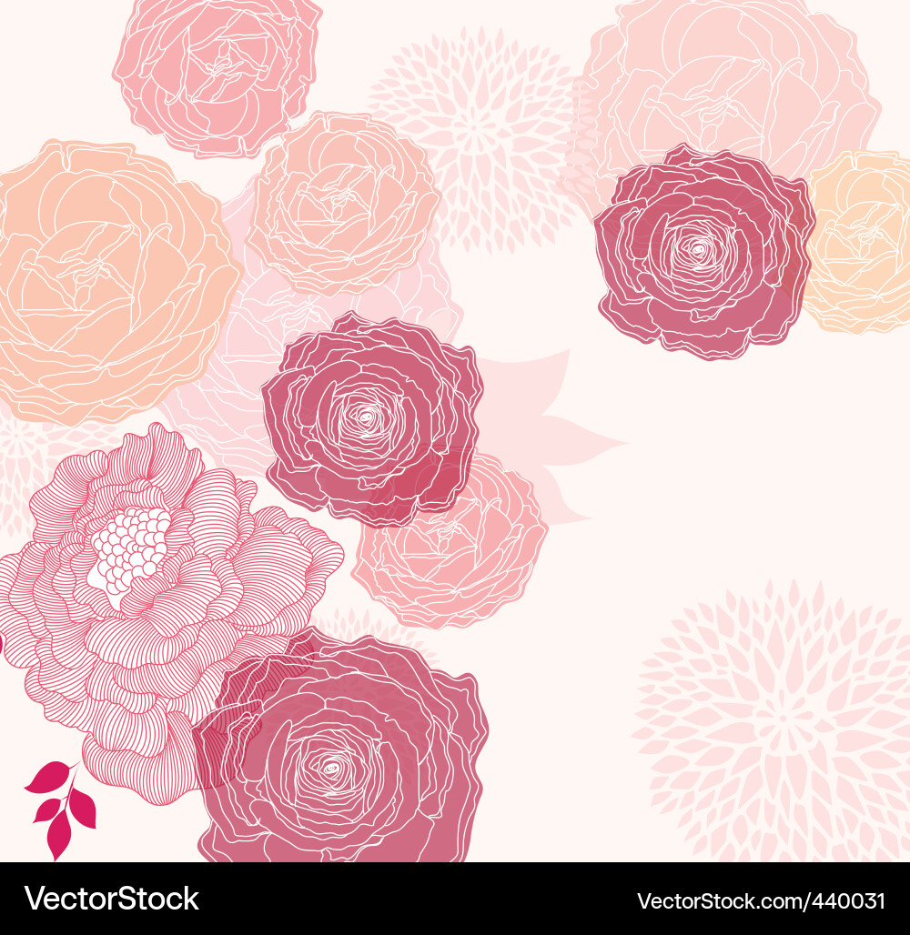 Blumen Tapete Vektorbild