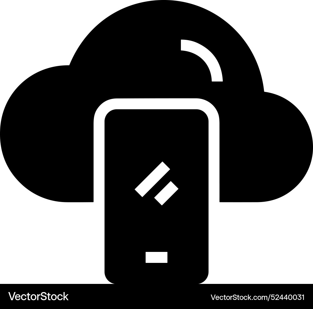 Cloud storage icon symbol image of the database Cloud storage icon symbol image of the database Vector Image