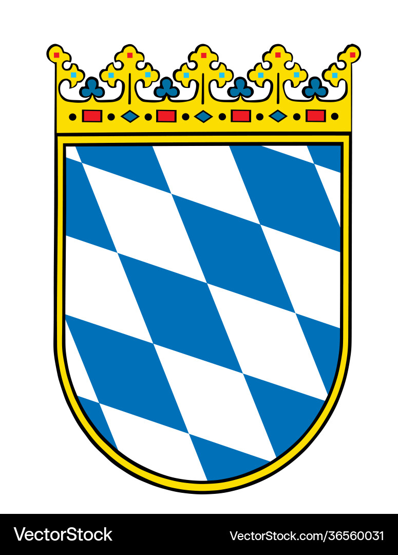 Coat arms bavaria germany german province Coat arms bavaria germany german province vector image