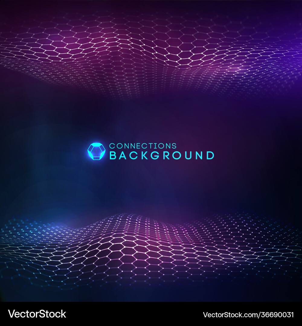 Network connection concept blue Network connection concept blue vector image