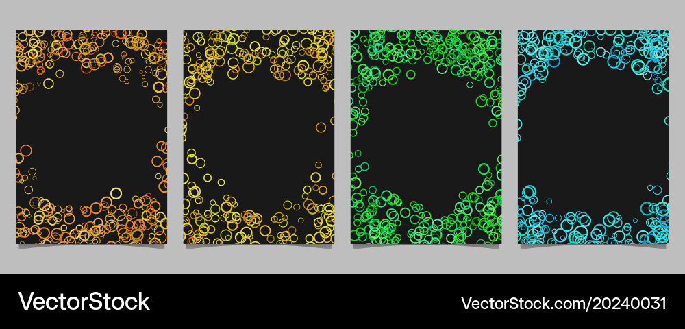 Random circle background round brochure border vector image
