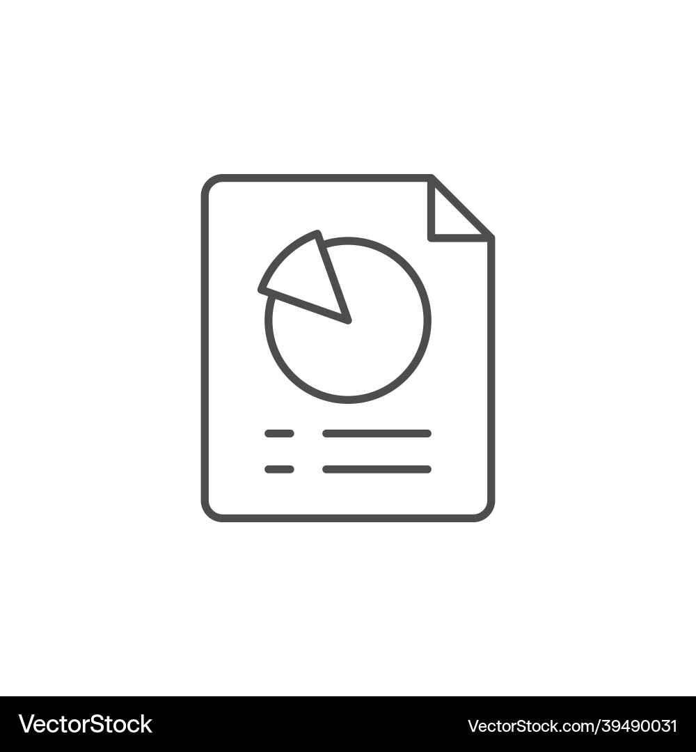 Report data line outline icon Report data line outline icon vector image