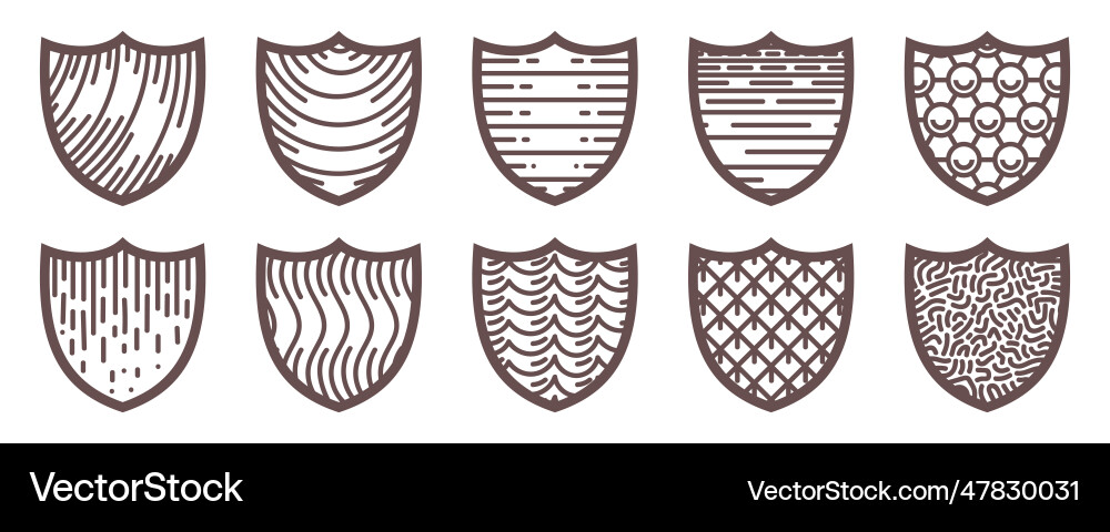 Set of design elements in the form a medieval Set of design elements in the form a medieval vector image
