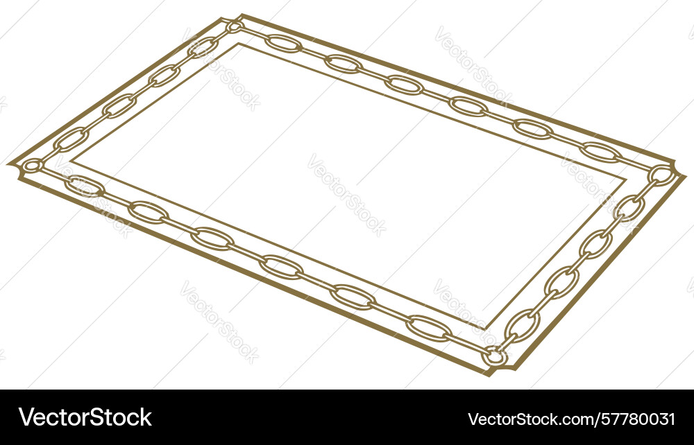Simple rectangular frame with dotted inner border vector image