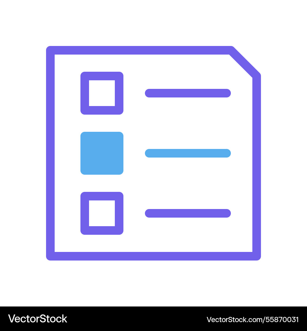 Stylish checklist icon for interface design vector image