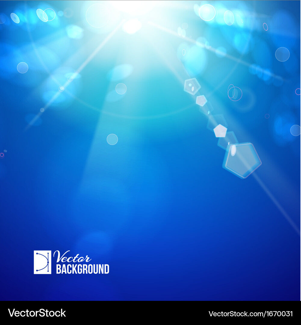 Sun Rays with Bokeh Shine vector image