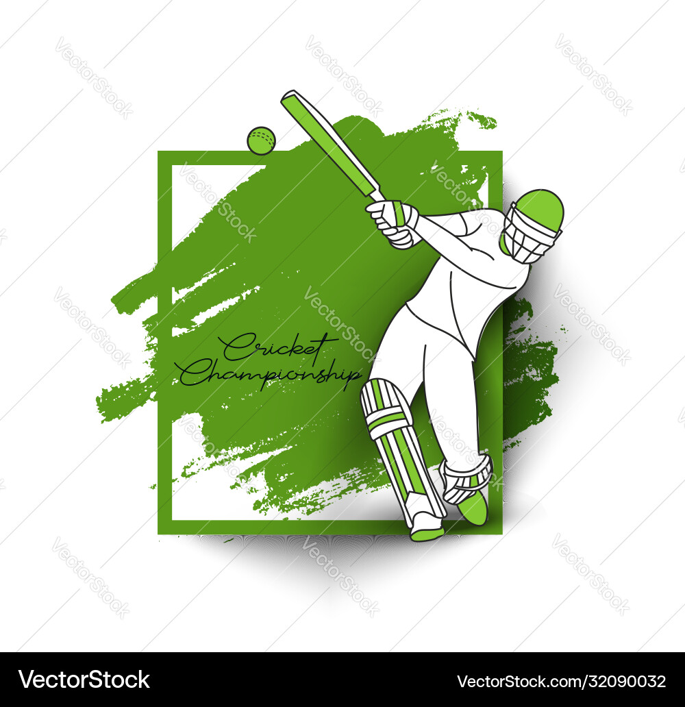 Abstract colorful pattern with batsman and bowler Abstract colorful pattern with batsman and bowler vector image