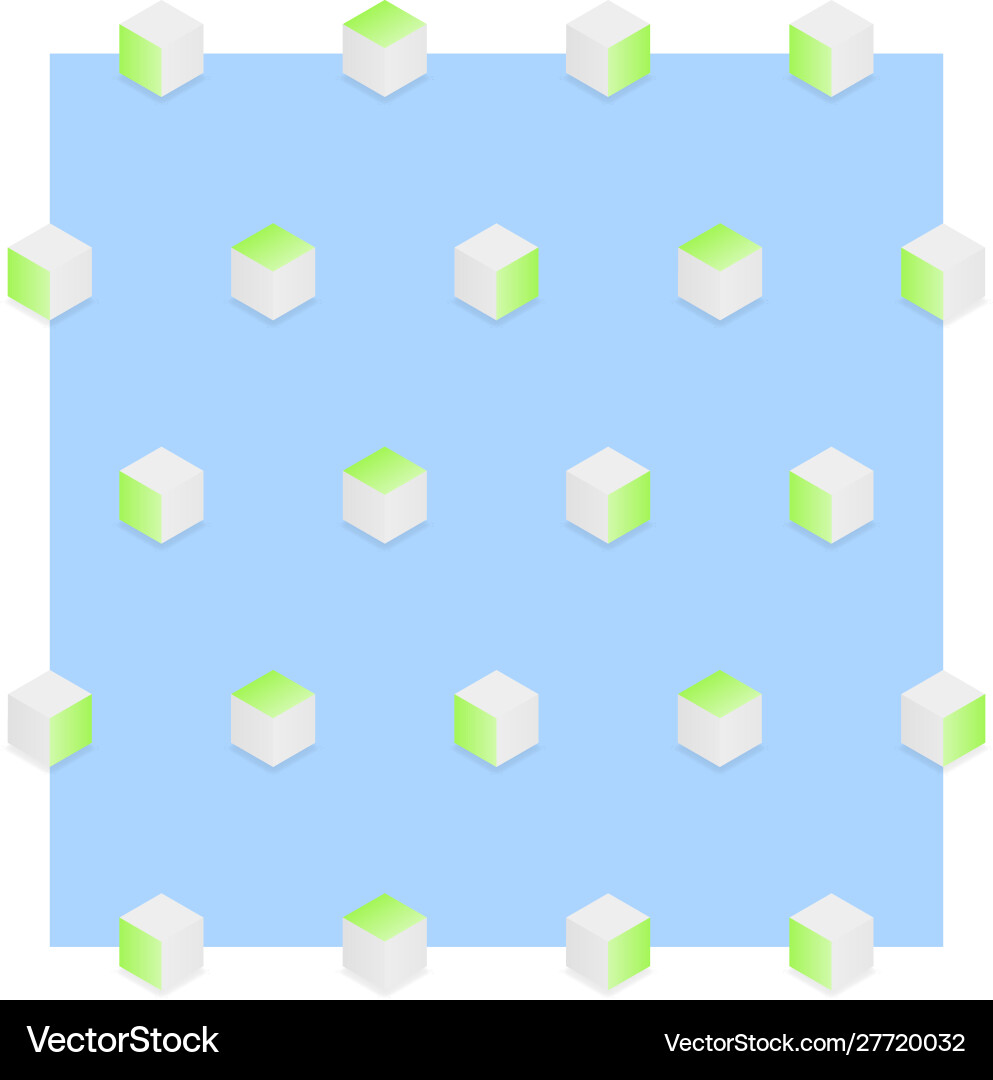 Abstract seamless pattern from isometric cubes Vector Image