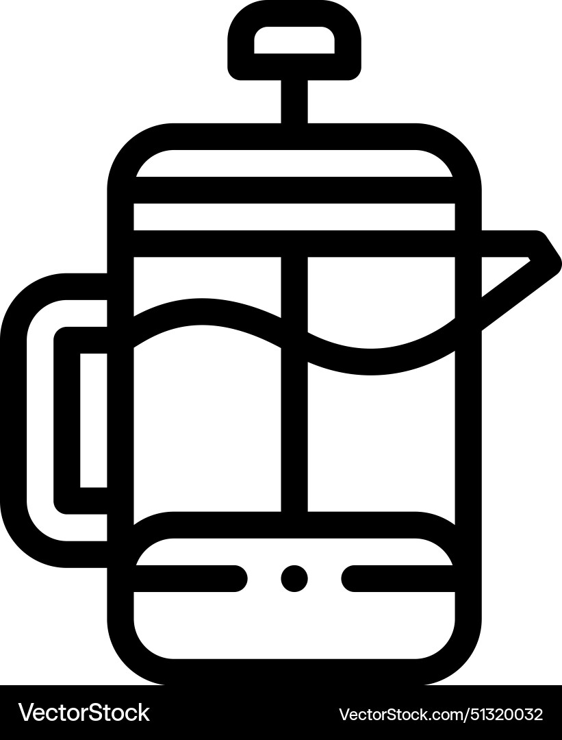 Aeropress icon thin linear style design isolated Aeropress icon thin linear style design isolated vector image