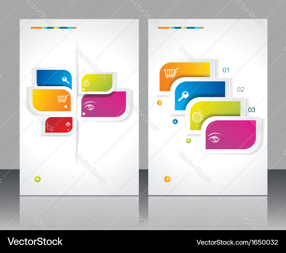 Brochure template design with abstract elements Vector Image