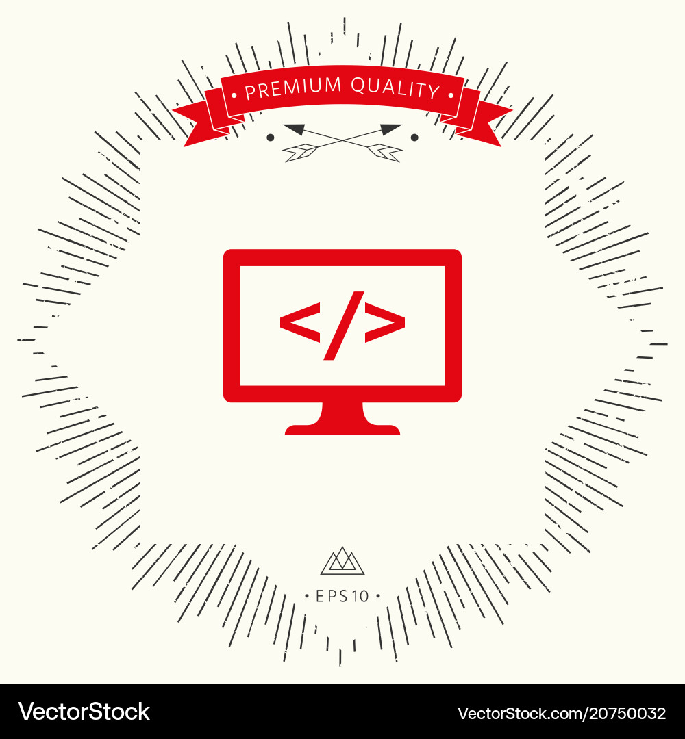 Coding symbol icon vector image