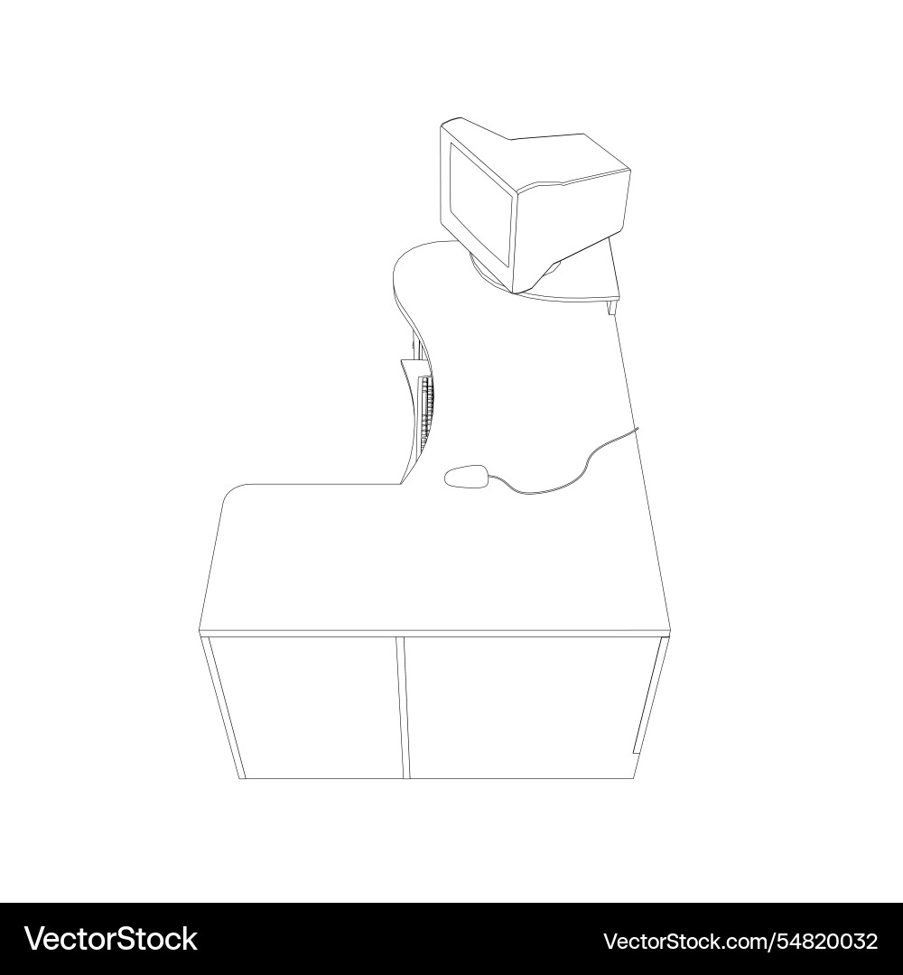 Computer-table-retro-8 Computer-table-retro-8 vector image