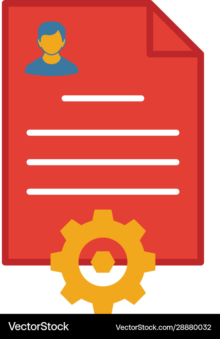 Contract management icon simple flat element from Contract management icon simple flat element from vector image