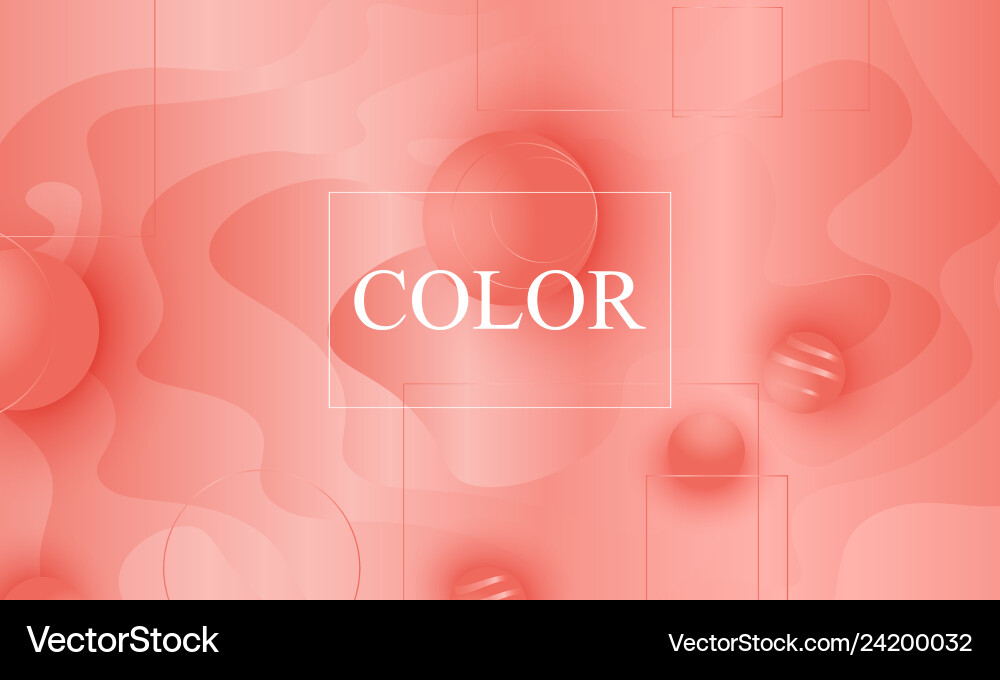 Coral color background fluid shapes pattern Coral color background fluid shapes pattern vector image