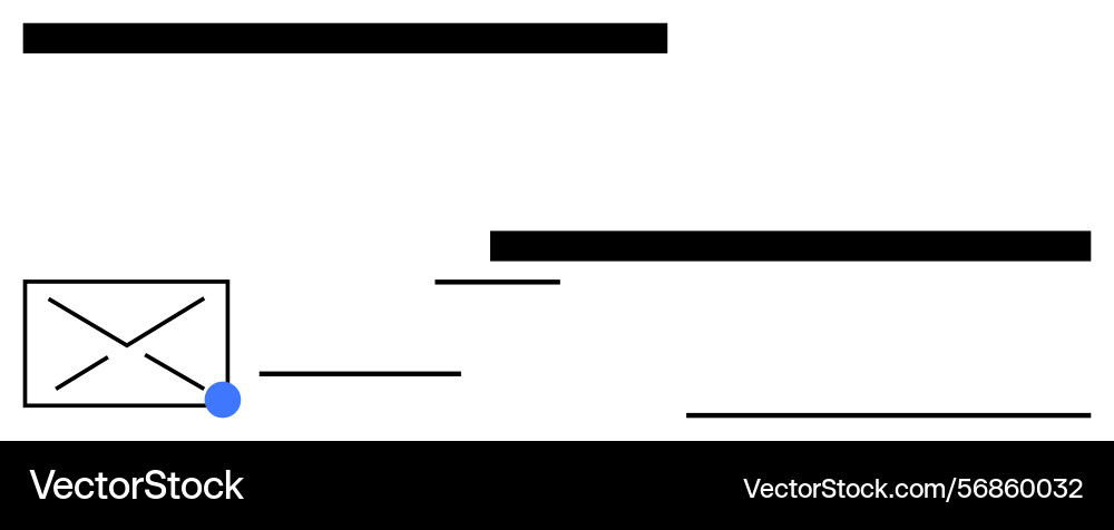 Email notification with message indicator vector image