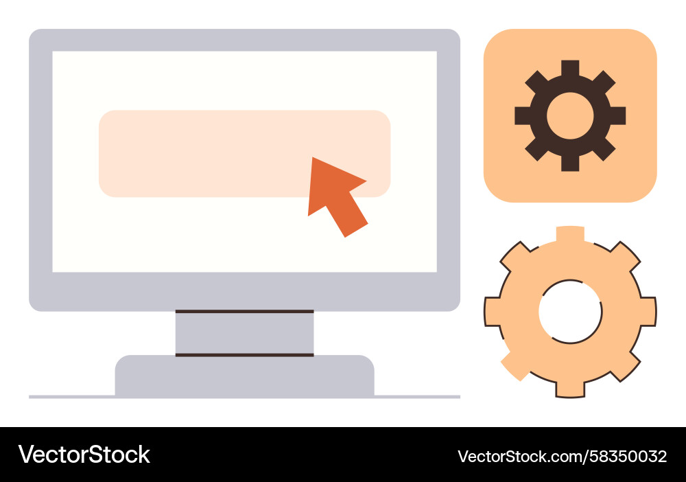 Gear Icons for Settings & Configuration Vector Image