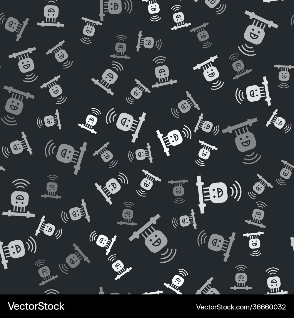 Grey smart sensor system icon isolated seamless Grey smart sensor system icon isolated seamless vector image