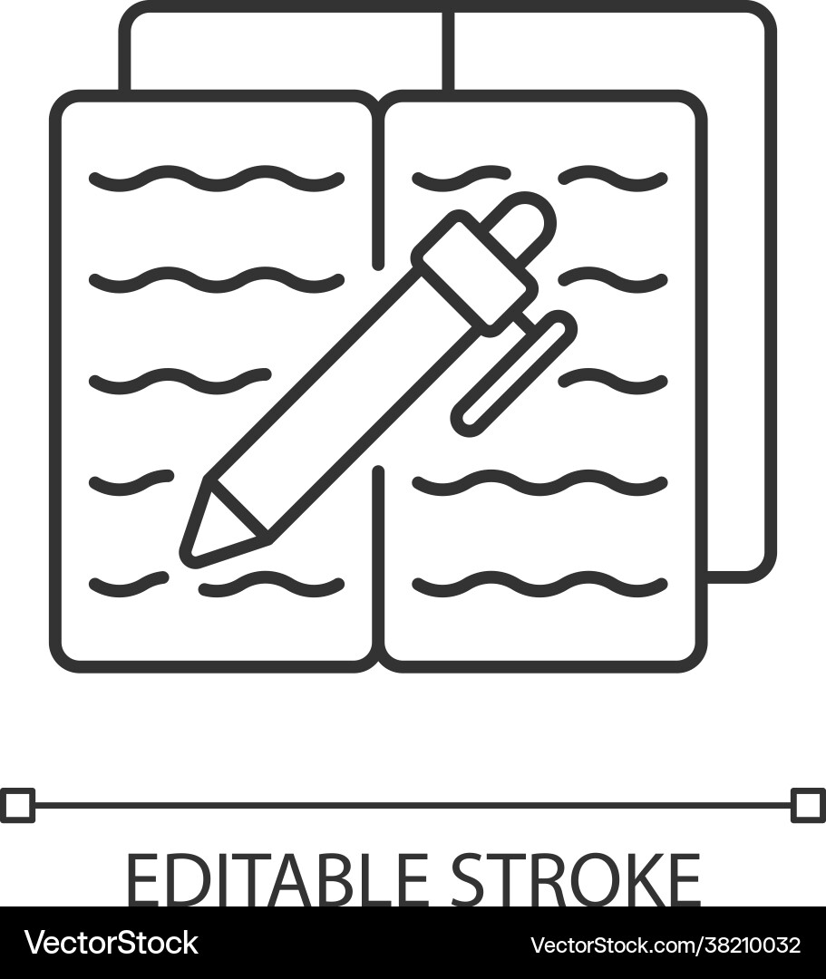 Homework linear icon vector image