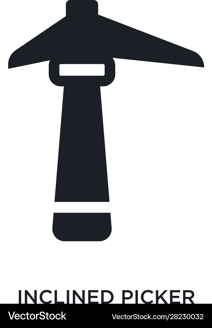 Inclined picker isolated icon simple element from vector image