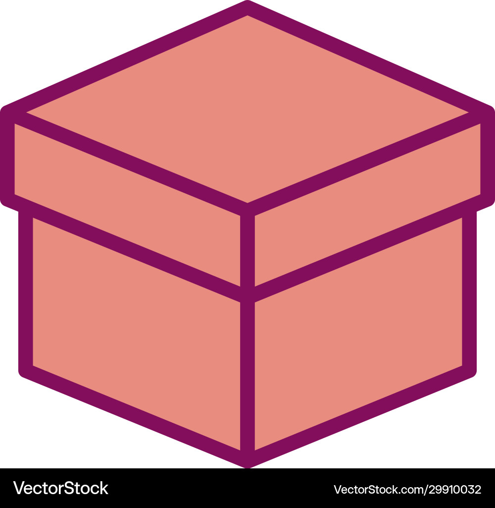 Isolated delivery box line and fill style icon Vector Image