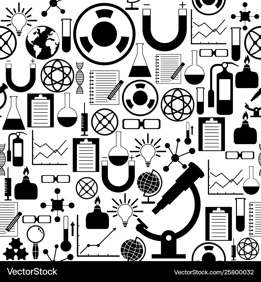 Lab seamless pattern background icon vector image