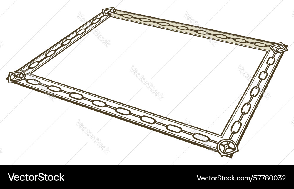 Minimalist rectangular frame with patterned vector image