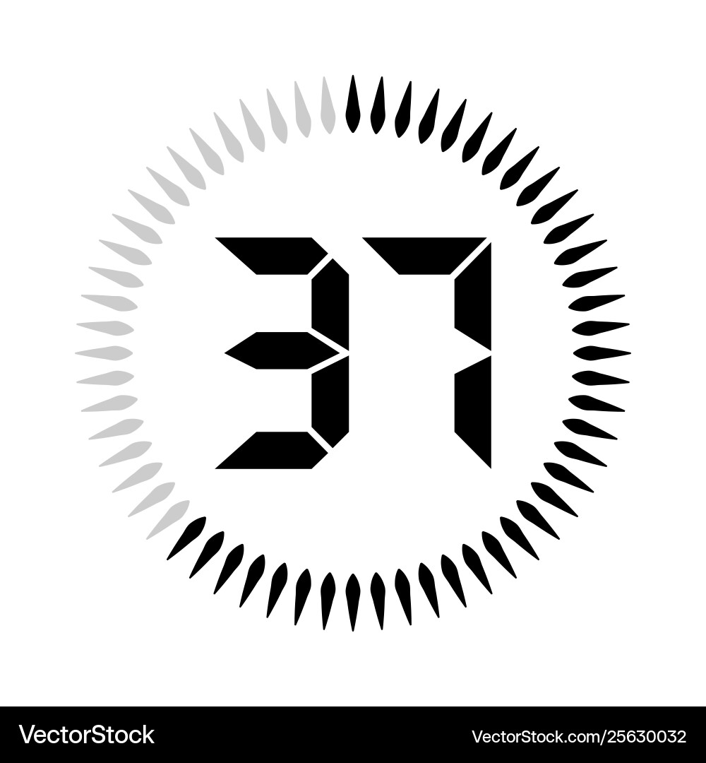 Minutes or seconds timer vector image