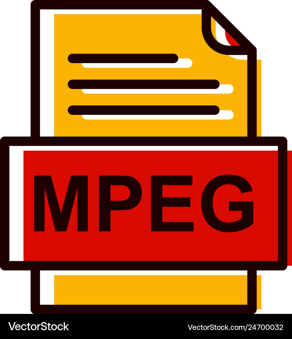 Mpeg file document icon Vector Image